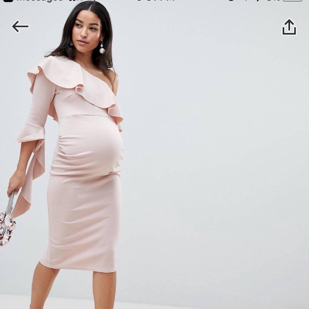 Blush maternity dress